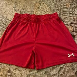 red shorts